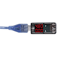Miniatyrbillede 5 af 5: USB Tester Meter, Farve LCD Display Voltmeter Amperemeter Strømmåler Multimeter Oplader USB Tester Test Hastighed af Opladerkabler