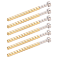 Miniatyrbillede 7 af 8: 100 stk. Pogo Pin Fladt Hoved Fjeder Test Probe Messing Materiale 2,36 mm/0,1 tommer rørdiameter 34 mm/1,3 tommer PCB testprober