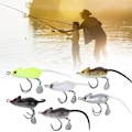 Miniatyrbilde 5 av 8: 6 stk 5,5 cm/10,5 g paljett kunstig frosk fiske lokker hardt agn med kroker fiskeutstyr tilbehør