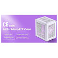 Pikkukuva 5 / 5: C6 MATX Mini ITX Kotelo PC Kotelo Pöytäkone Mesh Runko Valkoinen