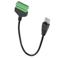 Miniatyrbillede 5 af 8: PVC RJ45 hanstik til grøn Ingen svejseterminal Kort kabeladapter tilbehør
