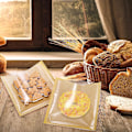 Miniatyrbillede 4 af 5: Gennemsigtige papirbrødposer - 100 stk. (17,8x19,1cm) - Vindue, klistermærker - Ideel til cookies, kager, donuts, bagværk, gaver
