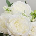 Miniatyrbillede 7 af 8: 3 buketter 5 hoveder kunstige persiske roser bryllup håndbundet rose blomsterbuket stue hjem dekoration hvid