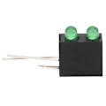 Miniatyrbillede 4 af 8: 100 stk 3 mm lysholder dobbelt hul LED diodelampe med base Industrielt indikator tilbehør Grønt lys