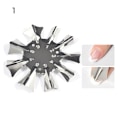 Miniatyrbillede 1 af 6: Praktisk rustfrit stål Manicure Stencil Fransk skærelinje Trimmer Negle Art DIY Tool