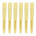 Miniatyrbilde 1 av 8: 6 stk. gule hårseksjoneringsklips med fast grep for styling, hårklipp og frisering - Andebildet hårklemme for salong