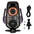 Miniatyrbilde 1 av 8: 2 i 1 trådløs billader effektiv lading 360 graders rotasjon sterk klemme telefonholder for biler Q7