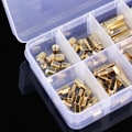 Miniatyrbillede 4 af 7: 120 stk. han- og hunstik M3 messing afstandsholder PCB-kort skruer møtrik sortiment