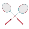 Miniatyrbild 6 av 8: Badmintonracket Lätt Bärbar Järnlegering Ram Dubbla Badmintonracketar för Nybörjare