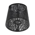 Miniatyrbillede 2 af 8: Smedejernslampeskærm Udskåret skovtræformet E27 Mini lampeskærm til bordlampe Soveværelse Sengebordsindretning Sort