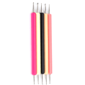 Miniatyrbillede 2 af 8: 5 stk Dotting Pen Akrylstang 2 Rundt Hoved Indrykning Nail Art Tip Dot Paint DIY med slidser