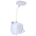 Miniatyrbilde 2 av 8: Leselys for barn TV-stil Base Fleksibel svanehals USB-lading Myk LED Barnebordslampe for studenter Studie Arbeid Blå