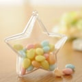 Miniatyrbillede 7 af 7: 5 stk klare favoræsker Plast gaveæske Stjerneformede slikæsker til bryllupsfest