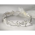Miniatyrbillede 4 af 5: Guld Rhinestone Brudeskrinde - Elegant Hårtilbehør til Brud, Blomsterpige og Bryllupshovedbeklædning