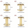 Miniatyrbild 4 av 5: Bågbälteskruv Läderhantverk Massiv Mässingsnit Huvud 4-10mm 10-pack 6mm