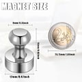 Pikkukuva 3 / 4: 12 kpl Neodyymimagneetti Jääkaappimagneetit Magneettiset nastat, 12 x 16 mm Pienet magneetit Pyöreät vahvat jääkaappimagneetit (Hopea)
