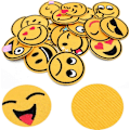 Miniatyrbillede 4 af 5: Broderi Patch 26 stk. Emoji-Udtryk Påsyning Stryge-på Patches Børn Stryge-på Patch til Tøj T-shirt Jeans Jakke Taske DIY