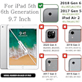 Miniatyrbillede 2 af 5: Passende iPad 6. generations etui, iPad 5. generations etui, iPad Air 2 360 graders drejeetui, Smart roterende iPad beskyttende 9,7 tommer model