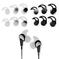 Miniatyrbild 2 av 5: Ljudisolerande silikon in-ear hörlurar öronsnäckor för Bose QC20 QC30 - Öronkrok ingår Vit