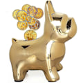 Miniatyrbild 5 av 5: Keramisk Bulldog Spargris för Pojkar Flickor, Pengabox för Barn, Myntbank Minnessak med Plastpropp, Fransk Bulldog Sparburk, Barnrumsinredning (Guld)