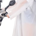 Miniatyrbillede 4 af 5: Voksen regnponcho EVA åndbar hætte regnponcho udendørs cykel regnfrakke til mænd kvinder hvid M