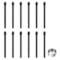 Miniatyrbilde 1 av 5: Standard pennespisser kompatible med, 12 stk. svarte erstatningspennespisser kompatible med Intuos Pro, IMobileStudio Pro