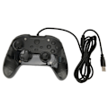Miniatyrbillede 1 af 8: Kablet spilcontroller med dobbelt vibration, RGB gennemsigtig skal gamepad joystick til Xbox PC sort