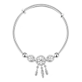 Miniatyrbild 4 av 8: Drömfångare Armband Tassel Fjäder Charm Silver Push Pull Spänne Justerbart Armband Smycken