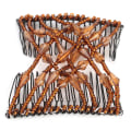 Miniatyrbilde 4 av 8: Kvinner Jente Magic Easy Hårperler Slide Stretchy Comb Clip Strekkbar hårnål Kaffe