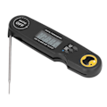 Miniatyrbild 1 av 8: Mattermometer Vikbar Vattentät elektrisk kötttermometersond Snabb temperaturmätning för grillmatlagning Svart