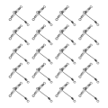 Miniatyrbilde 5 av 8: 20 stk T-form lysende fiskeswivel 3-veis kobling Cross Line rullende svivel med perler 4x5 #