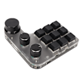 Miniatyrbilde 4 av 8: Mini tilpasset tastatur 9 taster 3 knapper programmerbar RGB bakgrunnsbelyst programmering makro tastatur for dataspill programvare svart