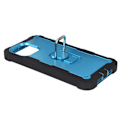Miniatyrbillede 8 af 8: Ridsefast rustning dækker med stativ til iPhone 13 Pro Max mobiltelefoner rustning beskyttelsesetui (sort blå)