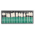 Miniatyrbild 2 av 8: 12 st Ullfilt Nagelslipning Polerhuvud Portabelt Nagelborrset Set