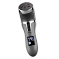 Miniatyrbillede 4 af 8: Elektrisk Foot Callus Remover LCD-skærm Død hudfjerner Fodfil Pedicureværktøj til hjemmebrug med 3 slibehoveder Sort
