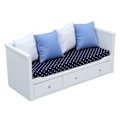 Miniatyrbillede 5 af 8: 1:12 Dukkehus Sofa Legetøj Mini Træmøbler Model Dukkehus Soveværelse Stue Dekoration