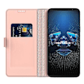 Miniatyrbillede 2 af 5: PU Læder Etui til Asus Rog Phone 5 - Visningsstativ, Kortholder, Magnetisk Lukning - Flip Cover Guld