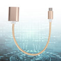 Miniatyrbillede 6 af 8: 3 stk. flettet kludforstærket stik, ingen rust, jævn transmission, USB-indgang, mikro-udgang, OTG-adapterkabel til Android, guld