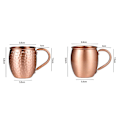 Miniatyrbild 2 av 5: 530ML 100% Ren Kopparmugg Moscow Mule Mugg Trummkopp Cocktailkopp Ren Kopparmugg Restaurang Bar Kall-B5