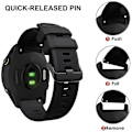 Miniatyrbillede 3 af 5: 22mm silikone erstatningsrem til Garmin Venu 2/Vivoactive 4/Forerunner 745 - Armbåndsopgradering Vivoactive 4 sort