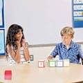 Miniatyrbilde 4 av 5: Barns DIY utdanningsspilling terninger fargerik lommefoto lomme skumstabling blokker pedagogiske leker