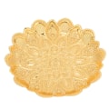 Miniatyrbillede 4 af 8: Guld frugtskål Retro galvaniseringsmønster Glattere overflader Snackbakke til familiemiddagsfester Kager Slik