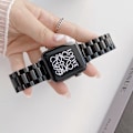 Miniatyrbillede 2 af 5: PC-urrem til smartwatch med metallespænde til Iwatch 1 2 3 4 5 6 7 Se Sort 38 40 41mm