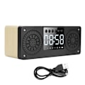 Pikkukuva 1 / 8: Bluetooth Mini Langaton Herätyskello Ulkoilman Kannettava Liitäntäkortti Bass Musiikkikaiutin (Keltainen Puun Syy)