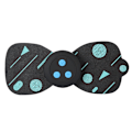 Miniatyrbillede 3 af 8: Mini Cervical Massager Multi-funktionel Genopladelig Puls Skulder Nakke Ryg Massager Sort
