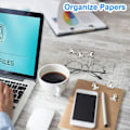 Miniatyrbillede 4 af 5: 30 stk. Små metalclips til papir, billetter, mærker, tasker, butik, kontor og køkken 1\" Sort 22mm Sølv.
