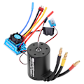 Pikkukuva 1 / 8: RC 3650 2300KV vedenpitävä 4-napainen harjaton moottori 80A ESC-yhdistelmällä 1/10 RC-autoon