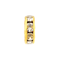 Miniatyrbilde 4 av 8: 100 stk/sett Legering rhinestone løs sjarm spacer perle for smykker å lage (gull 8 mm)