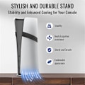 Miniatyrbilde 3 av 5: Vertikalstativ Erstatning for PS5 Pro/PS5 Slim/PS5 Konsoll Sølv