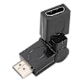 Pikkukuva 1 / 5: HDMI-uros - HDMI-naaras säädettävä adapterimuunnin 360 asteen pyörivällä nivelletyllä -JRCN